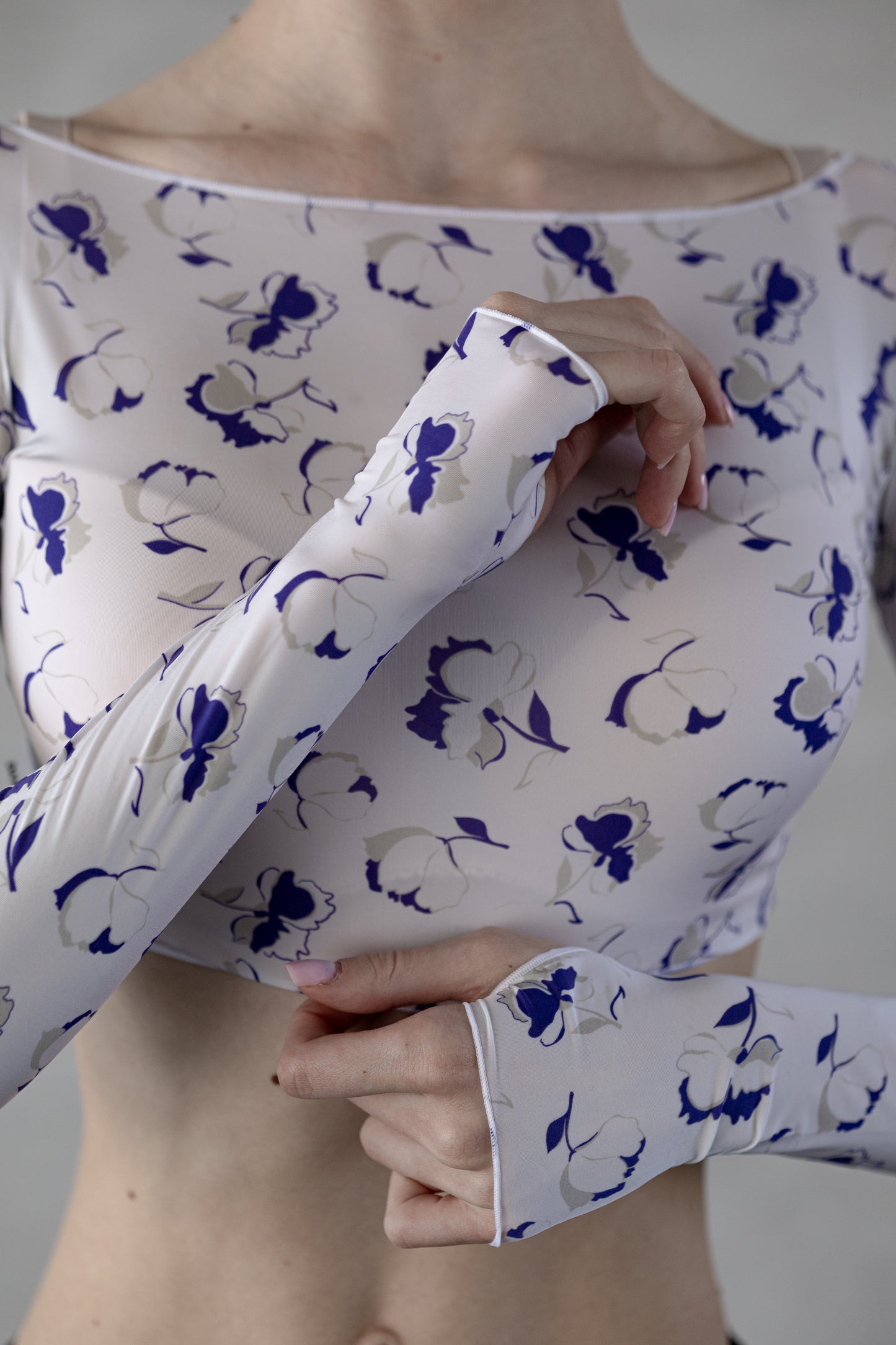 Dancelab top with flower pattern