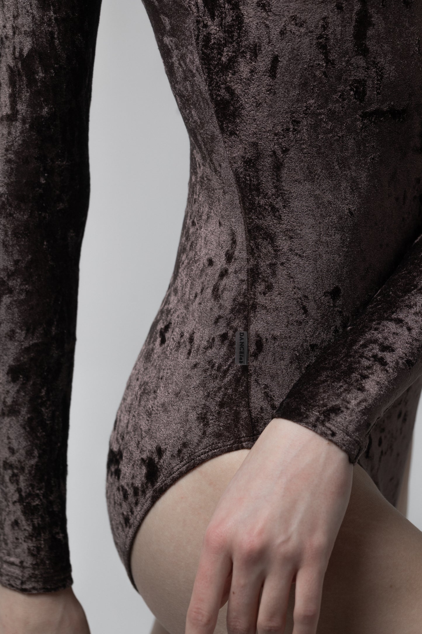 Dancelab brown leotard on a plain background