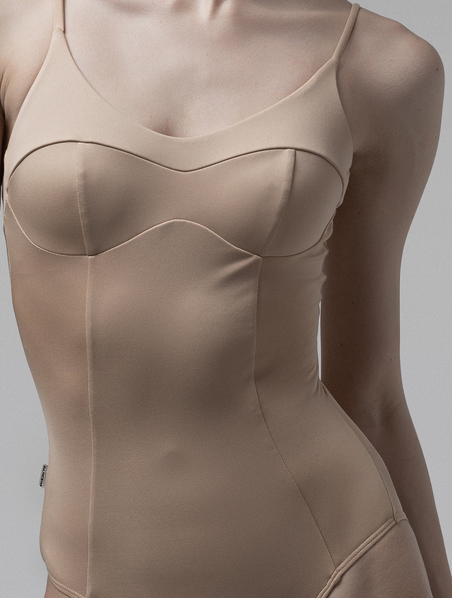 Bra-style ballet leotard nude color