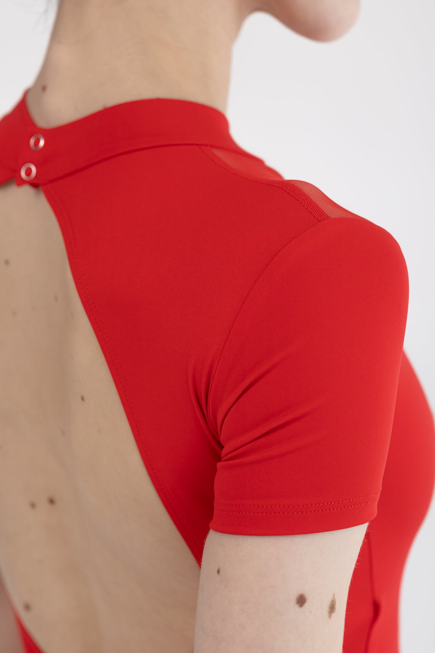 Dancelab Basic Red short sleeve beauty leotard