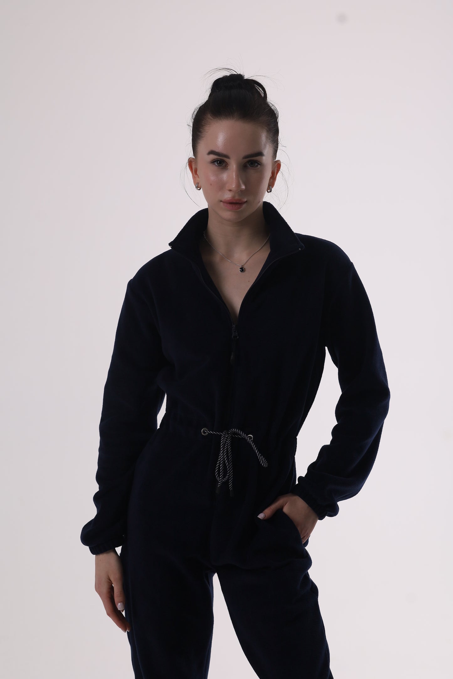 Dancelab fleece overalls blue color