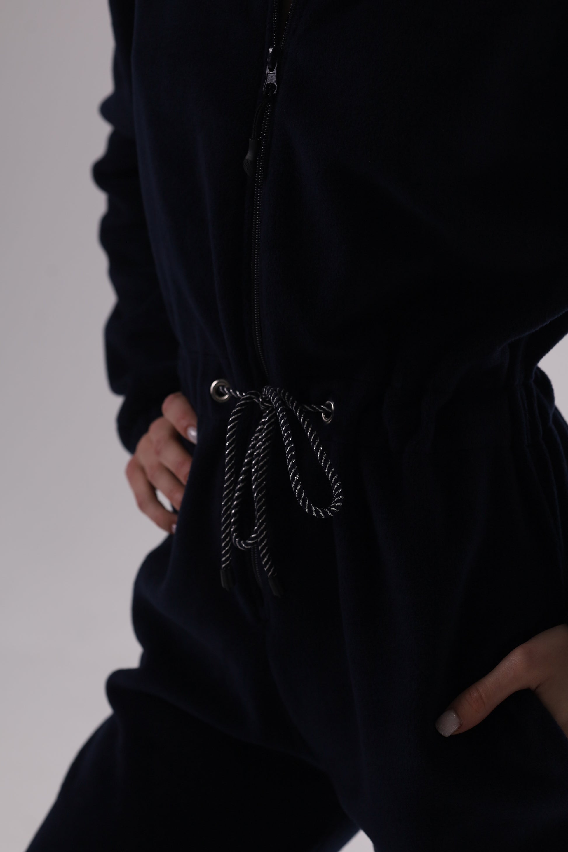 Dancelab fleece overalls close-up blue color