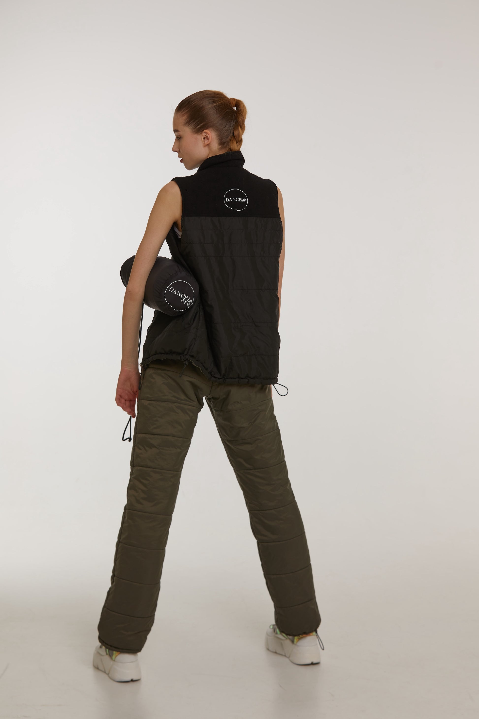 Balerina wearing warm-up suit 2 sides by Dancelab
